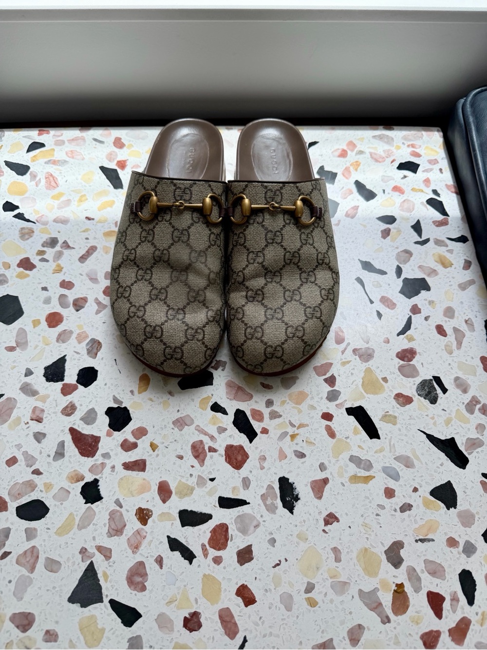 Gucci Brown GG Canvas Women's mule with Horsebit